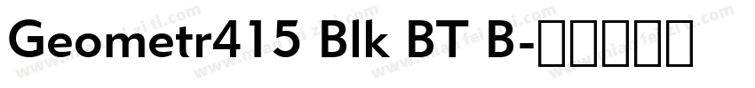 Geometr415 Blk BT B字体转换